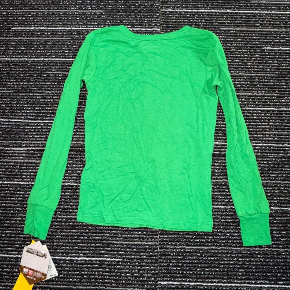 Minecraft Pajama Set Size 6 New Green Long Sleeve Creeper Pumpkin PJs